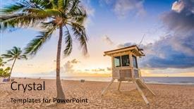  Presentation with coast guard - Audience pleasing theme consisting of coast guard - fort lauderdale beach florida usa backdrop and a coral colored foreground