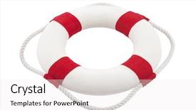  Presentation with clipping - Colorful theme enhanced with coast guard - lifebuoy with clipping path backdrop and a white colored foreground