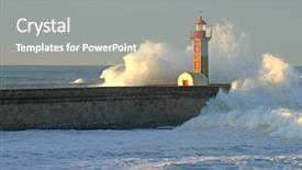  Presentation with coast guard - Presentation enhanced with coast guard - lighthouse in foz of douro background and a gray colored foreground