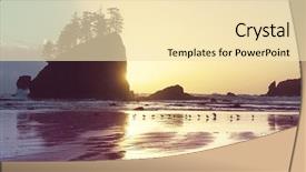  Presentation with olympic - PPT theme consisting of coast in olympic national park background and a  colored foreground