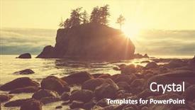  Presentation with olympic - Cool new slide deck with coast in olympic national park backdrop and a  colored foreground