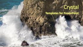  Presentation with dispute rock star - Slide deck with coast landscape arch rock oregon background and a  colored foreground