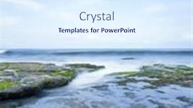  Presentation with indonesia - Presentation theme featuring coast-near-tanah-lot-bali background and a sky blue colored foreground