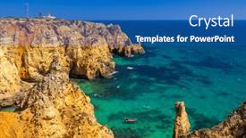  Presentation with algarve - Slides enhanced with coast-of-algarve-near-lagos background and a teal colored foreground