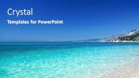  Presentation with coast - Beautiful slides featuring coast-of-kefalonia-island-greece backdrop and a teal colored foreground