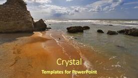  Presentation with mediterranean - Colorful PPT theme enhanced with coast-of-mediterranean-sea backdrop and a tawny brown colored foreground