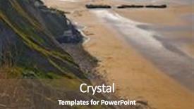  Presentation with coast - Presentation design consisting of d day - coast of normandy background and a coral colored foreground