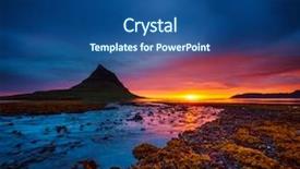  Presentation with sun blue sky and ocean - Slide set consisting of coast of snaefellsnes peninsula iceland background and a ocean colored foreground