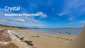  Presentation with australia aboriginal art - Colorful presentation enhanced with coast of tasmania along arthur backdrop and a teal colored foreground