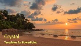  Presentation with coast - Beautiful slide deck featuring coast-of-the-andaman-sea backdrop and a tawny brown colored foreground