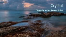  Presentation with coast - Slide set with coast-of-the-andaman-sea background and a ocean colored foreground