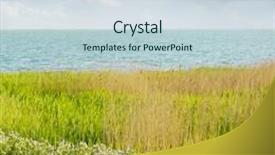  Presentation with coast - Audience pleasing slide deck consisting of coast-of-the-big-lake backdrop and a sky blue colored foreground