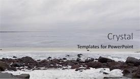  Presentation with finland - Beautiful PPT theme featuring coast-of-the-frozen-gulf backdrop and a light gray colored foreground