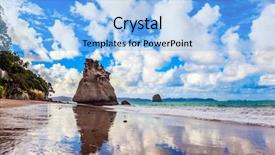  Presentation with new zealand - Colorful slides enhanced with coast of the north island backdrop and a light blue colored foreground