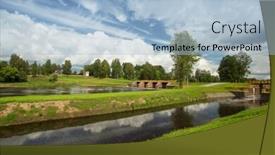  Presentation with gallatin river - Colorful slide deck enhanced with coast of tikhvinka river russia backdrop and a light blue colored foreground