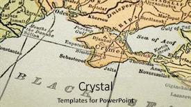  Presentation with black sea - Audience pleasing slide deck consisting of coast on a vintage 1920s backdrop and a soft green colored foreground