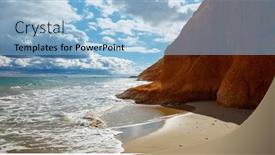  Presentation with cliff - Theme enhanced with coast-sea-mediterranean-beach background and a light blue colored foreground