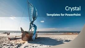  Presentation with coast - Slide set consisting of coast town of morondava madagascar background and a ocean colored foreground