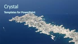  Presentation with plane - Theme with coast view from the plane background and a  colored foreground