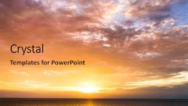  Presentation with heaven - Theme with coast view in heaven background and a coral colored foreground