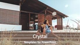  Presentation with maxi - Colorful PPT layouts enhanced with coastal - two boho friends girls wearing backdrop and a coral colored foreground