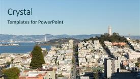  Presentation with view concept of creative logic - Audience pleasing presentation theme consisting of coastal area - landscape concept - view backdrop and a light blue colored foreground