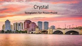  Presentation with orlando florida usa downtown city - Cool new presentation theme with coastal area - west palm beach florida usa backdrop and a lemonade colored foreground