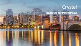  Presentation with orlando florida usa downtown city - Colorful slide set enhanced with coastal area - west palm beach florida usa backdrop and a light blue colored foreground