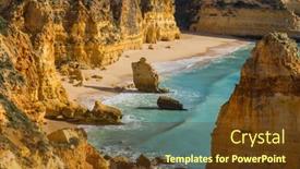  Presentation with algarve - Amazing slides having coastal-cliffs-of-algarve-lagoa backdrop and a tawny brown colored foreground