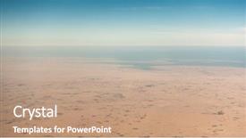  Presentation with persian gulf - PPT theme featuring coastal desert aerial view background and a coral colored foreground