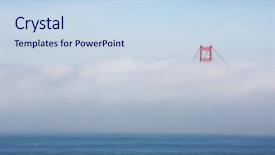  Presentation with san francisco - Cool new slides with coastal engineering - golden gate bridge tower peaks backdrop and a sky blue colored foreground