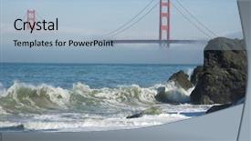  Presentation with san francisco - Slide deck consisting of coastal engineering - golden gate bridge background and a light blue colored foreground