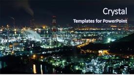  Presentation with industrial - Theme featuring coastal engineering - mizushima industrial area background and a wine colored foreground