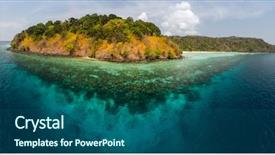  Presentation with sea coral - Cool new theme with coastal forest - view of the island surrounded backdrop and a ocean colored foreground