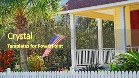  Presentation with coastal management - Slide deck consisting of coastal home with picket fence background and a  colored foreground