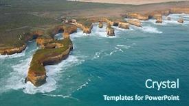  Presentation with coastal - Theme consisting of coastal landscape of port campbell background and a ocean colored foreground