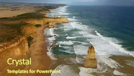  Presentation with doula port - Presentation theme enhanced with coastal landscape of port campbell background and a tawny brown colored foreground