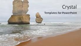  Presentation with coastal - Colorful presentation theme enhanced with coastal-landscape-of-port-campbell backdrop and a sky blue colored foreground