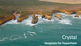  Presentation with coastal - Slide set featuring coastal-landscape-of-port-campbell background and a ocean colored foreground