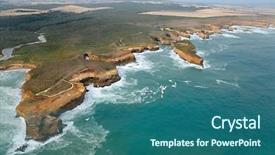  Presentation with doula port - Slides enhanced with coastal landscape of port campbell background and a ocean colored foreground