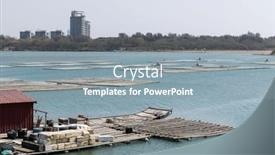  Presentation with coastal - Slides enhanced with coastal-oyster-garden-over background and a gray colored foreground