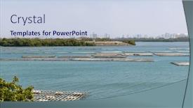  Presentation with oyster - Presentation featuring coastal-oyster-garden-over background and a sky blue colored foreground