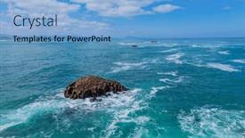  Presentation with beach rocks - Slide set featuring coastal-rocks-near-the-beach background and a  colored foreground