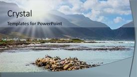  Presentation with cape town south africa - Cool new presentation theme with coastal stones boulders penguin colony backdrop and a light blue colored foreground