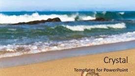  Presentation with alien - Slide set featuring coastal threats - sea alien creature background and a  colored foreground