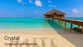  Presentation with goa - Beautiful theme featuring goa coastline - word haiti on beach backdrop and a lemonade colored foreground