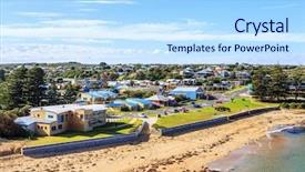  Presentation with australia - Cool new presentation theme with coastline and town of apollo backdrop and a light blue colored foreground