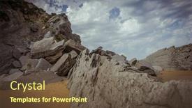  Presentation with beach rocks - Audience pleasing PPT theme consisting of coastline-beach-with-rocks backdrop and a tawny brown colored foreground