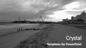  Presentation with atlantic city - Slide set consisting of coastline of atlantic city new background and a dark gray colored foreground