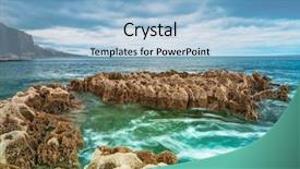  Presentation with ireland - Amazing presentation theme having coastline of atlantic ocean in ireland backdrop and a light blue colored foreground